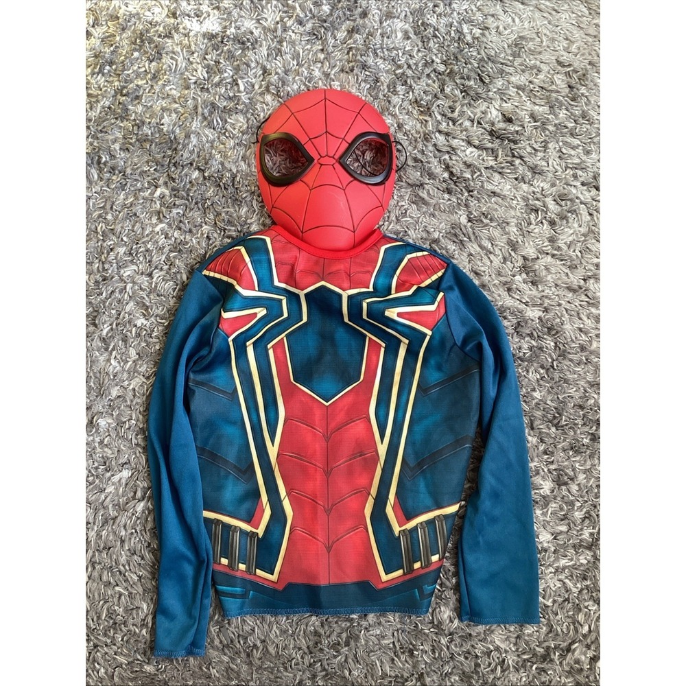 MARVEL SPIDER-MAN KIDS MASK AND SHIRT‎ HALLOWEEN ONE SIZE FITS ALL